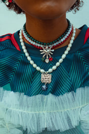 Collar Estrella de Mi México, joya de plata .925, con perla y labradorita – Gabriela Sánchez (vista 3)