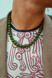 Collar Verde Bandera, joya de plata .925, con jade – Gabriela Sánchez (vista 5)