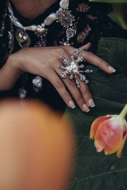 Anillo Tzompantli Estelar, joya de plata .925 – Gabriela Sánchez (vista 4)