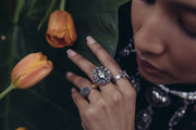 Anillo Olor a Cempasúchil, joya de plata .925, con cristal Swarovski – Gabriela Sánchez (vista 4)