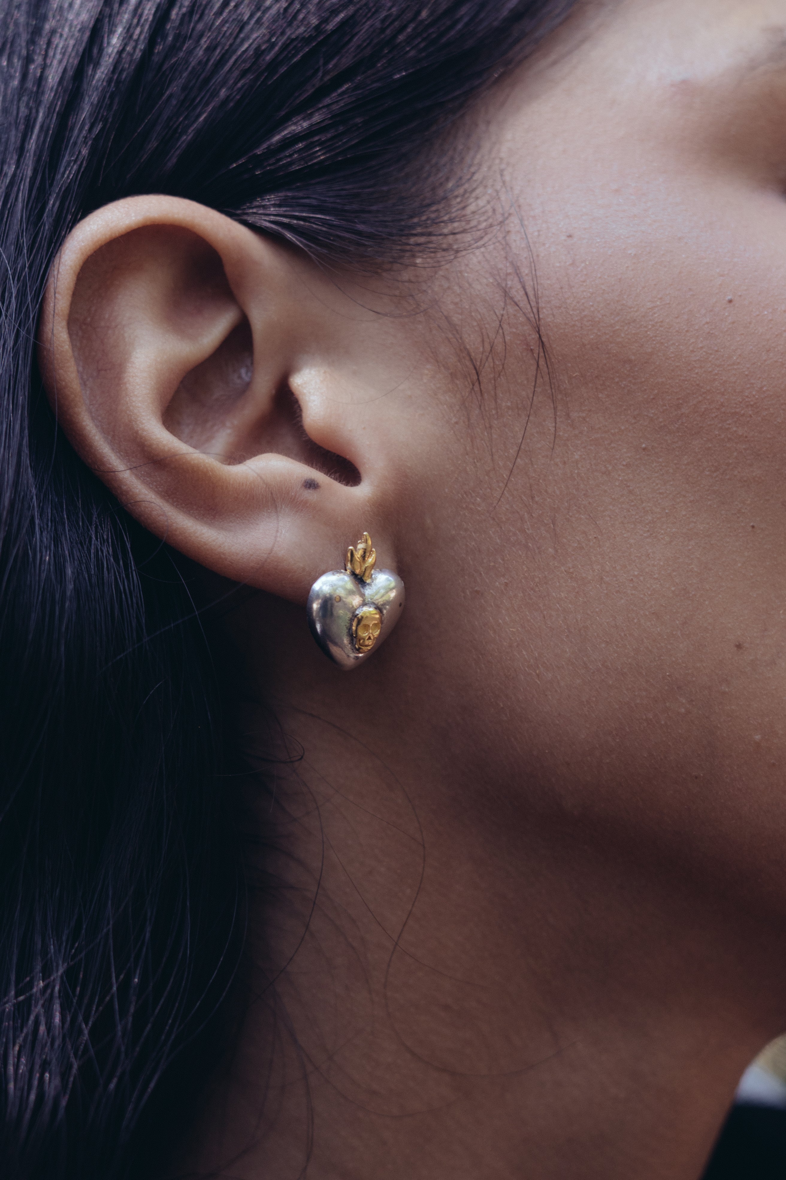 Aretes Recuerdo de Mi Corazón, joya de plata .925 – Gabriela Sánchez (vista 2)