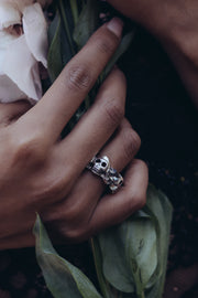 Anillo Canela y Copal, joya de plata .925, con cristal Swarovski – Gabriela Sánchez (vista 4)
