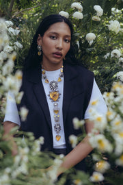 Collar Gozo Perpetuo, joya de plata .925, con ámbar – Gabriela Sánchez (vista 3)