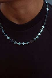 Collar Eslabones de Fe, joya de plata .925, con hematita – Gabriela Sánchez (vista 2)