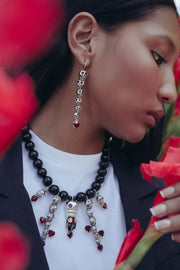 Collar Encuentro, joya de plata .925, con ónix y cristal Swarovski – Gabriela Sánchez (vista 3)