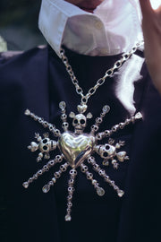 Collar Tzompantli Estelar, joya de plata .925, con cristal Swarovski – Gabriela Sánchez (vista 3)