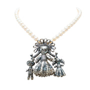 Collar Familia, joya de plata .925, con perla – Gabriela Sánchez (vista 5)