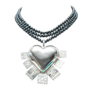 Collar Latido de Fiesta, joya de plata .925, con hematita – Gabriela Sánchez