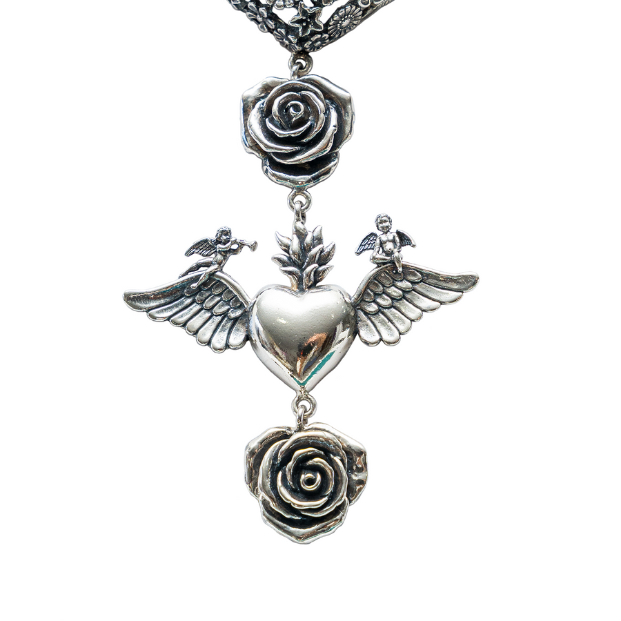 Collar Fervor Mexicano, joya de plata .925, con perla – Gabriela Sánchez (vista 6)
