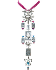 Collar Turrón Rosa de Guadalajara, joya de plata .925, con rubí y cristal Swarovski – Gabriela Sánchez