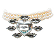 Choker Bésame Mucho, joya de plata .925, con perla – Gabriela Sánchez (vista 2)