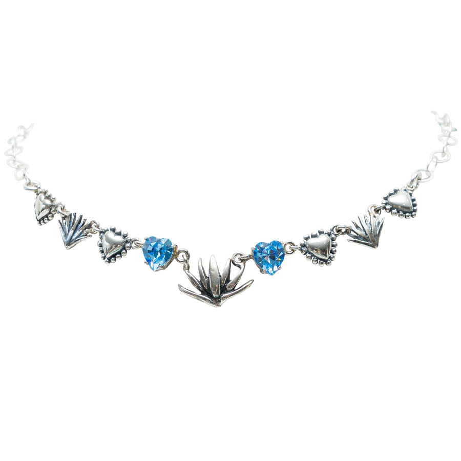 Gargantilla Amor Celeste, joya de plata .925, con cristal Swarovski – Gabriela Sánchez