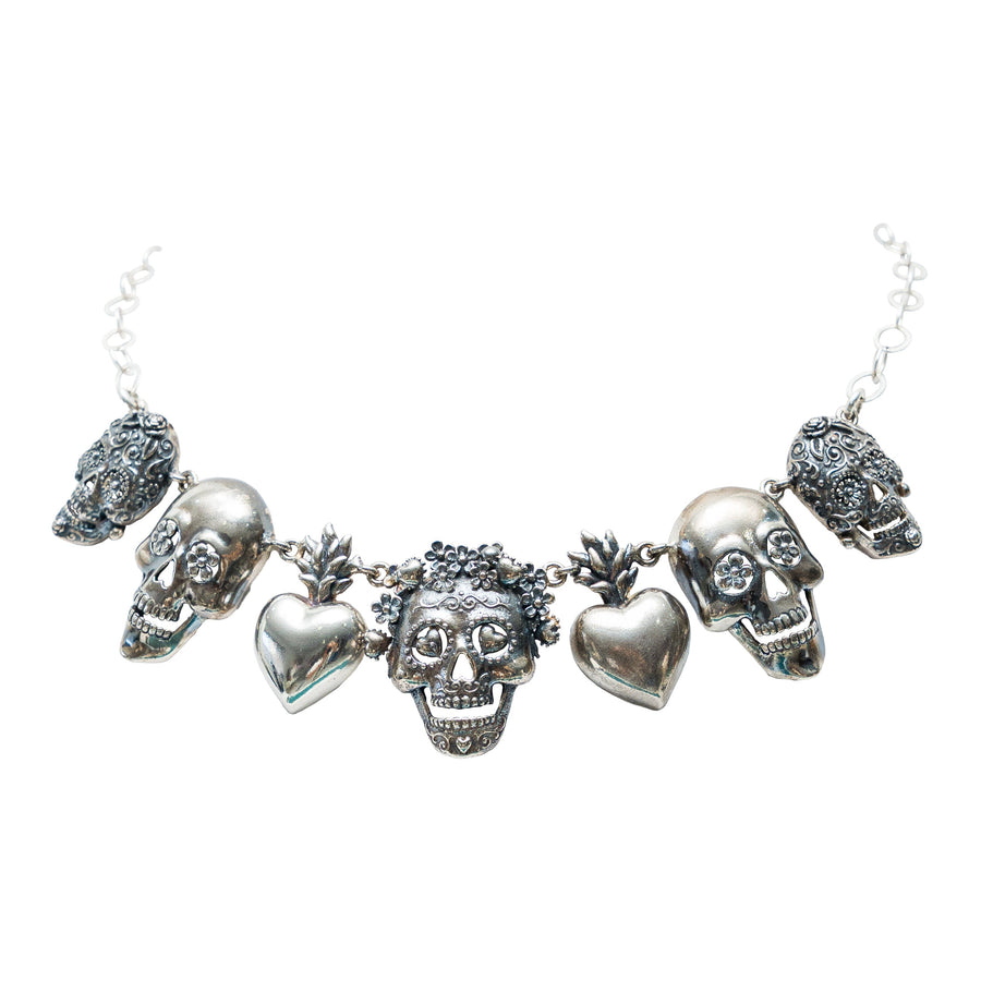 Gargantilla Latidos de Catrina, joya de plata .925 – Gabriela Sánchez