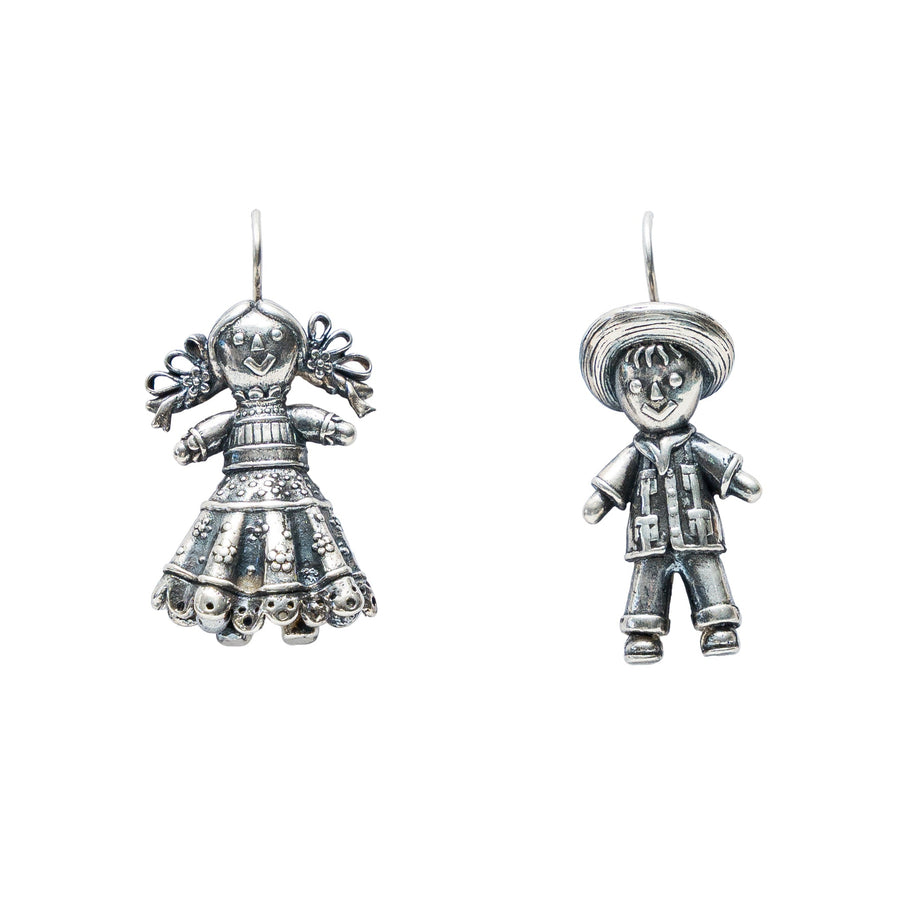 Aretes Mi Niña y Mi Niño, joya de plata .925 – Gabriela Sánchez