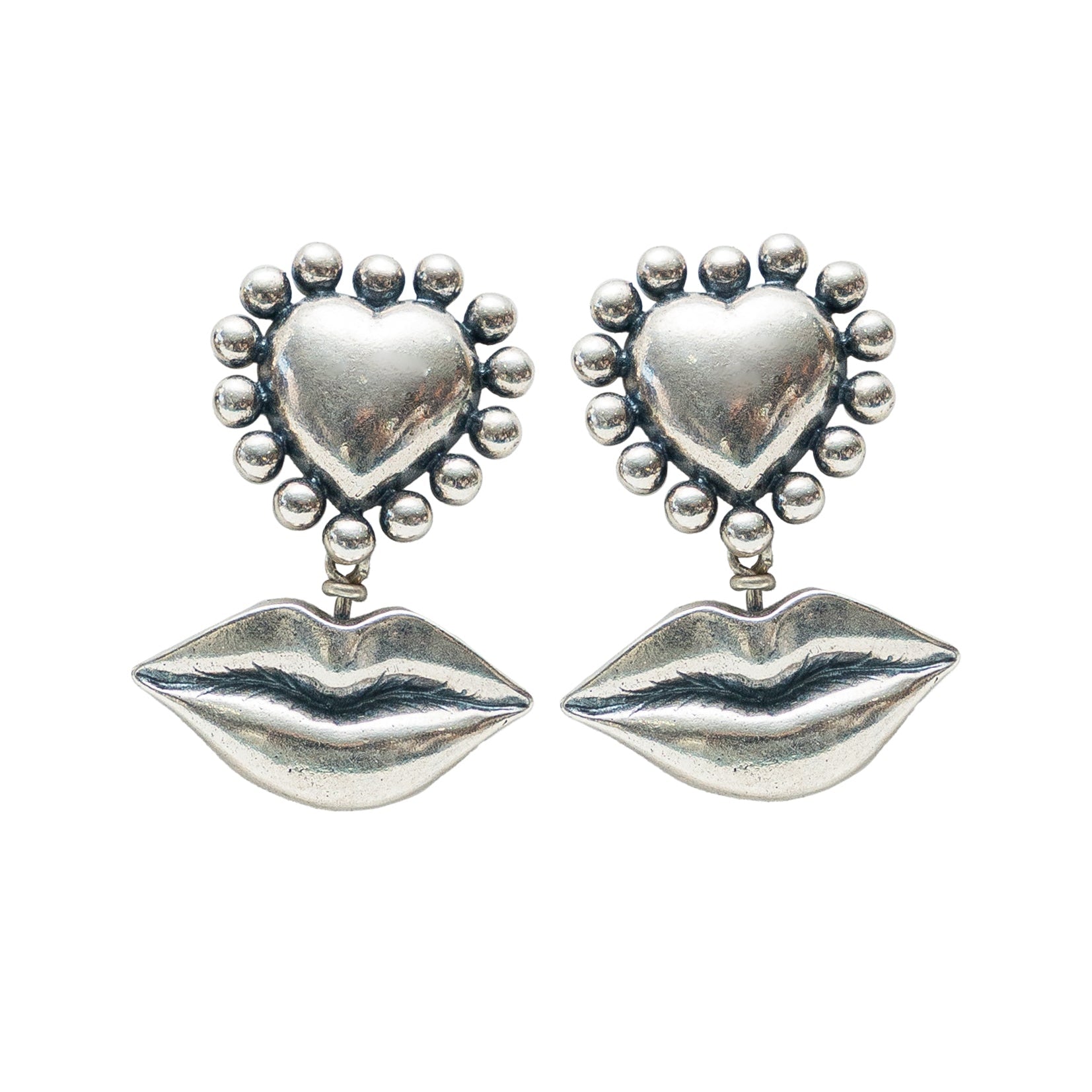 Aretes Corazón Enamorado, joya de plata .925 – Gabriela Sánchez