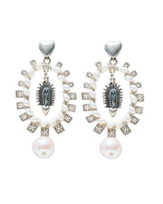 Aretes Fiesta de Gracia, joya de plata .925, con perla – Gabriela Sánchez