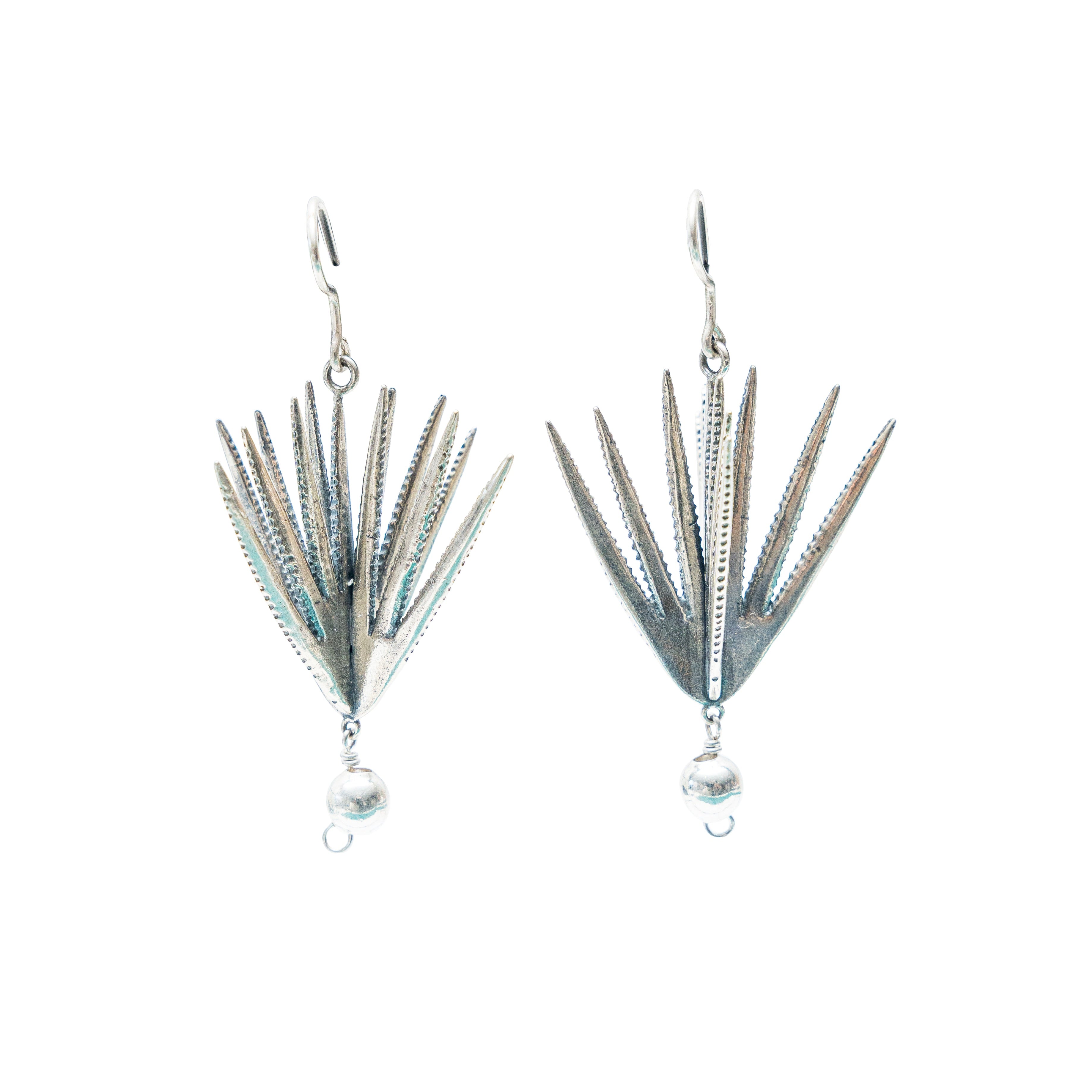 Aretes Agave Plata, joya de plata .925 – Gabriela Sánchez