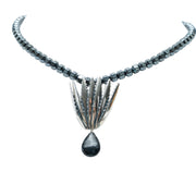 Collar Agave Negro, joya de plata .925, con hematita y obsidiana – Gabriela Sánchez