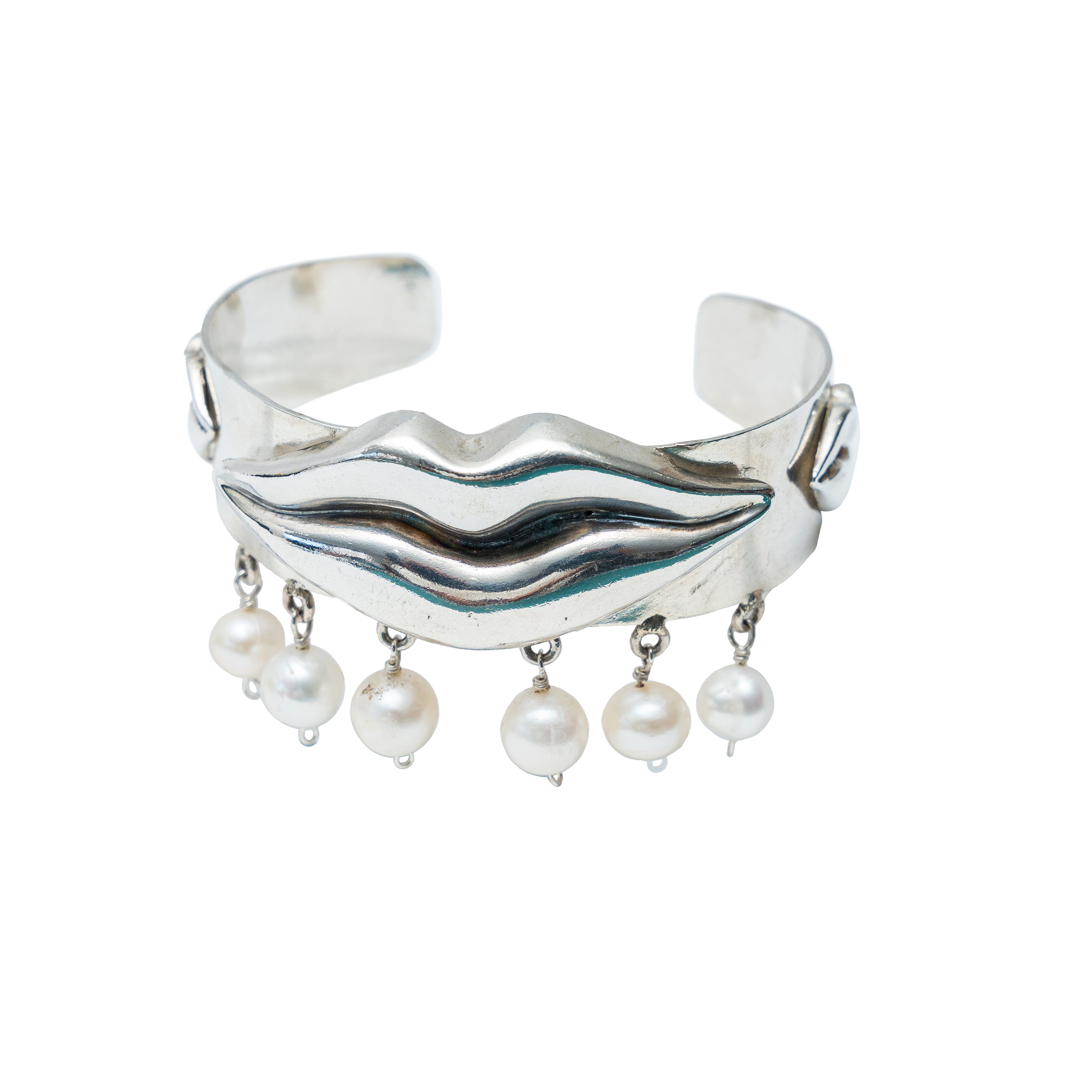 Brazalete Besos Aperlados, joya de plata .925 – Gabriela Sánchez