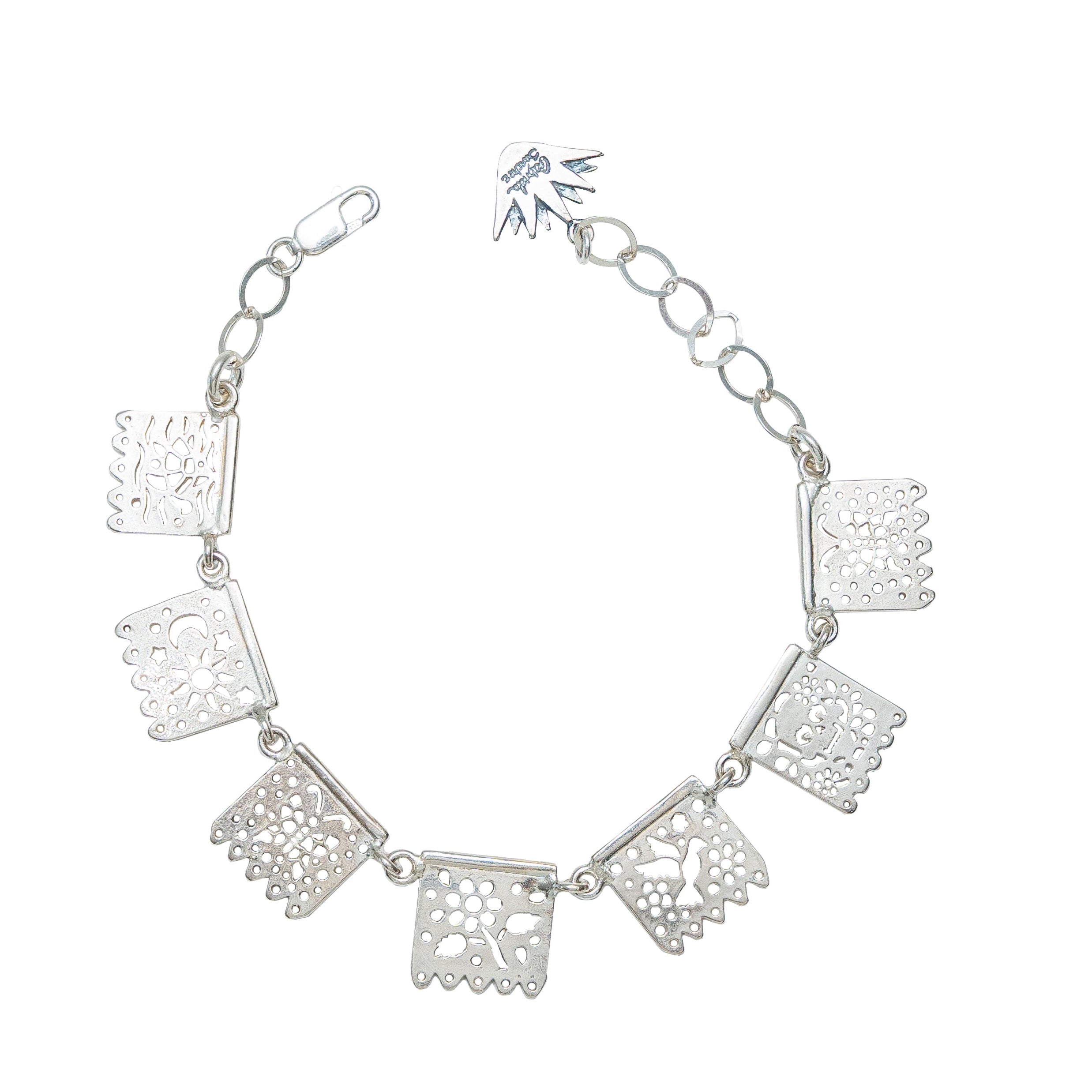 Pulsera Papel Picado, joya de plata .925 – Gabriela Sánchez