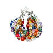 Pulsera Surtido rico de Recuerdos, joya de plata .925, con coral y cornalina – Gabriela Sánchez