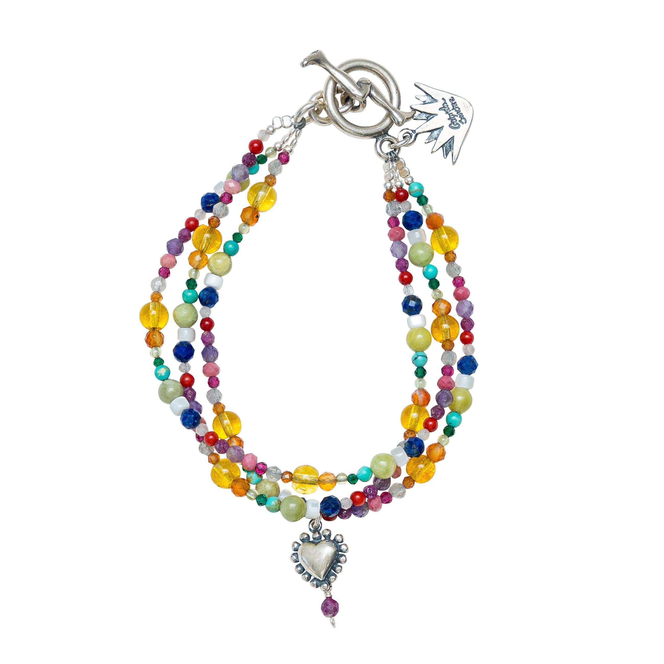 Pulsera Frutita Cristalizada, joya de plata .925, con citrina y cornalina – Gabriela Sánchez