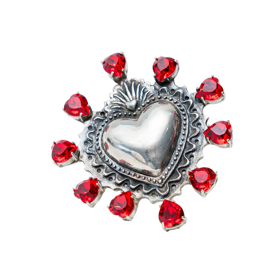 Anillo Amor Carmesí, joya de plata .925, con cristal Swarovski – Gabriela Sánchez