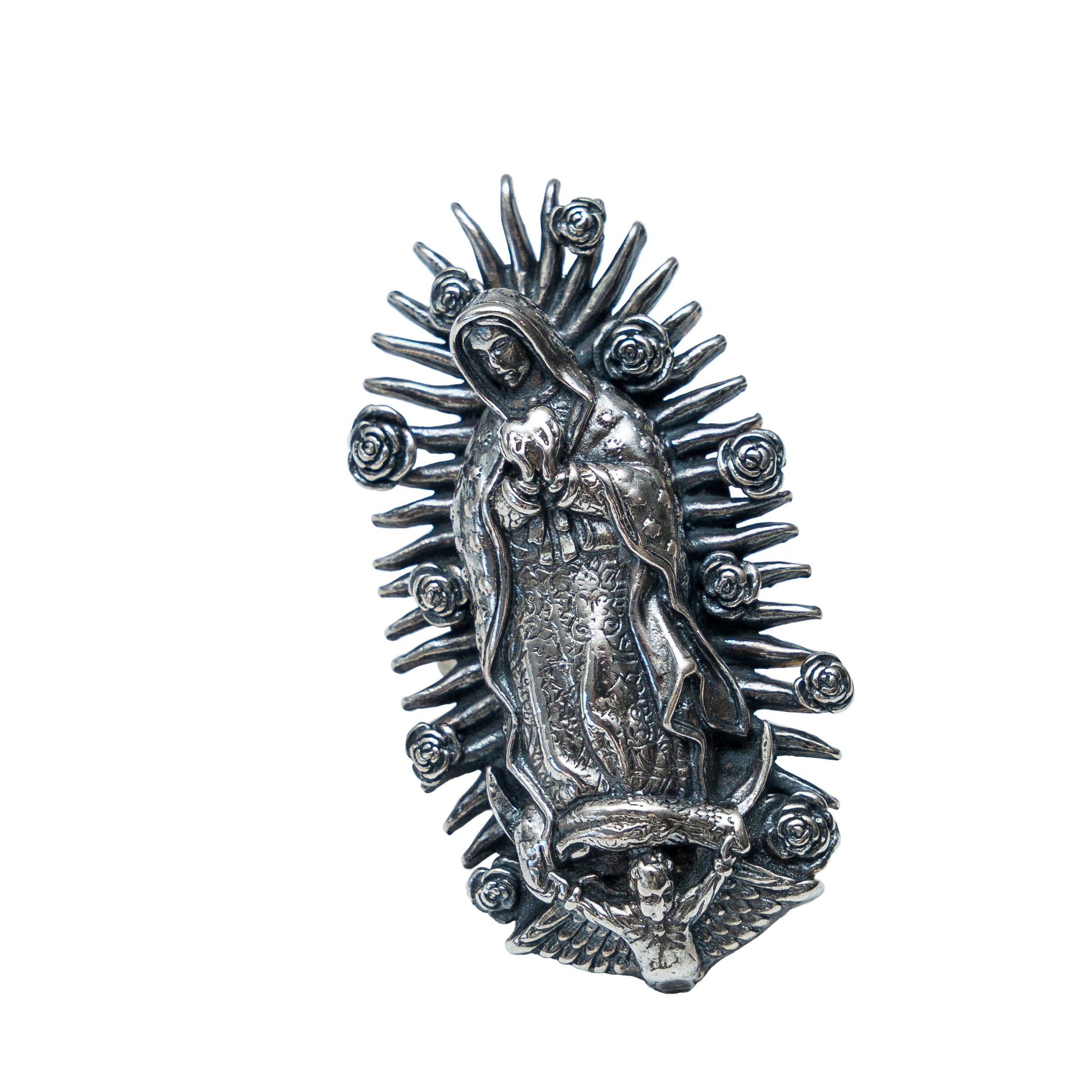 Anillo Virgen de Guadalupe Grande, joya de plata .925 – Gabriela Sánchez
