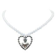 Collar Infinito Corazón, joya de plata .925, con cuarzo – Gabriela Sánchez