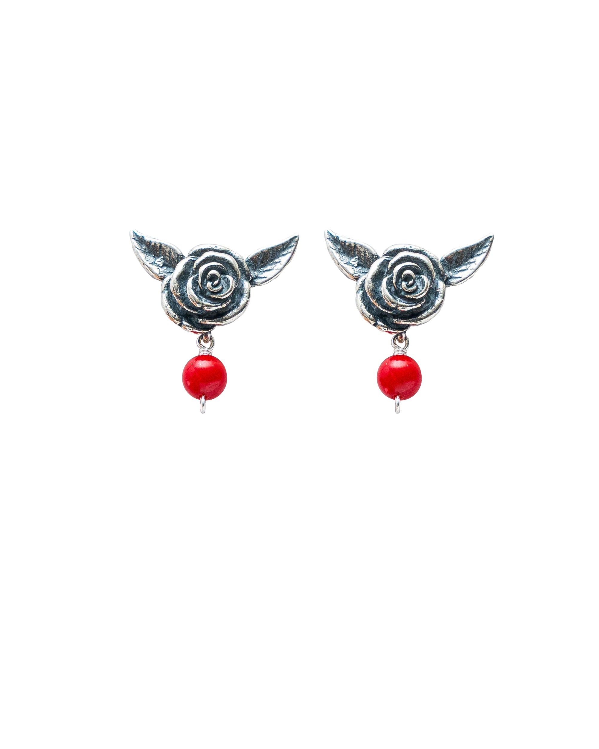 Aretes Flor de Coral, joya de plata .925 – Gabriela Sánchez