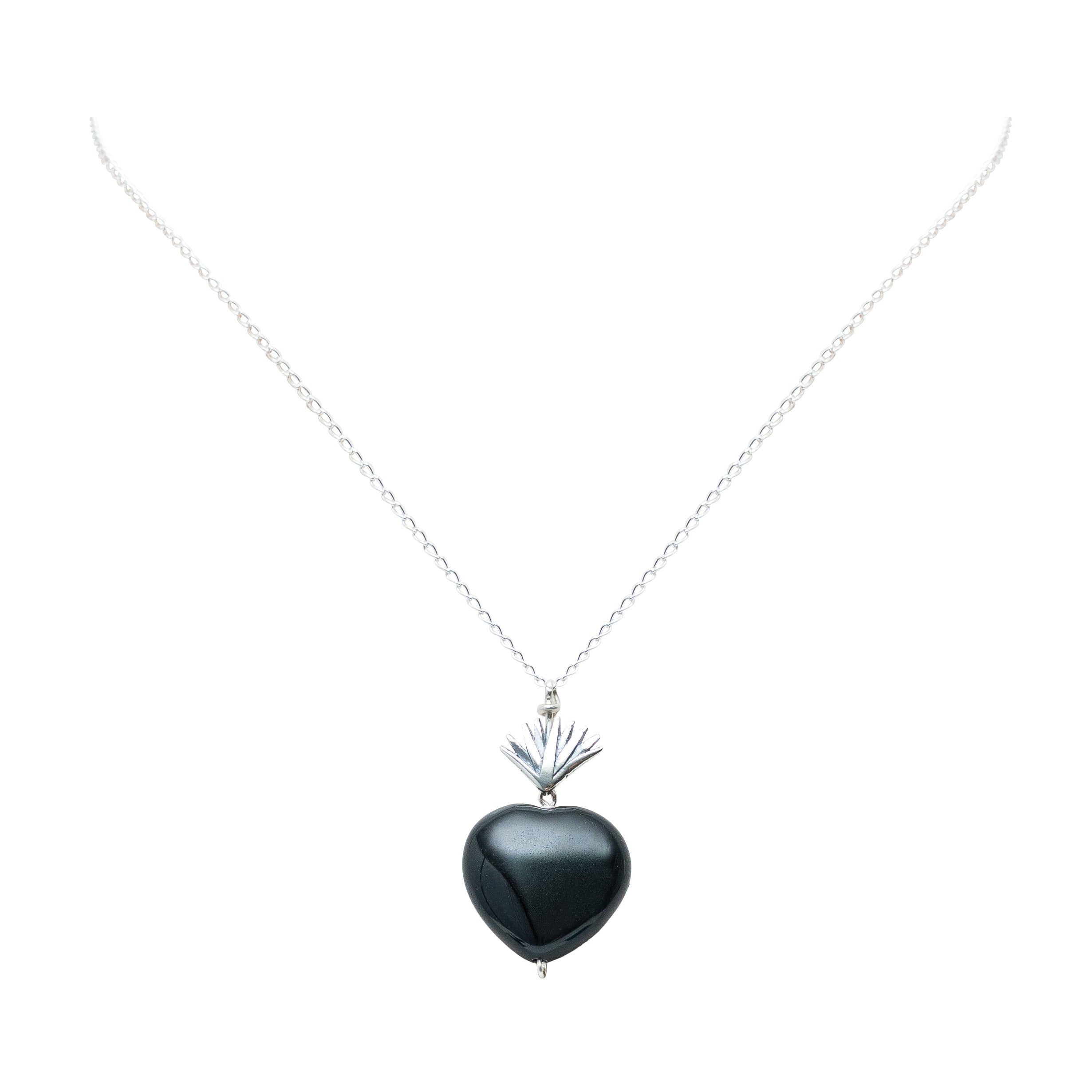 Dije Corazón de Agave Ónix, joya de plata .925 – Gabriela Sánchez
