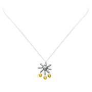 Dije Corazón de Miel, joya de plata .925, con ámbar – Gabriela Sánchez