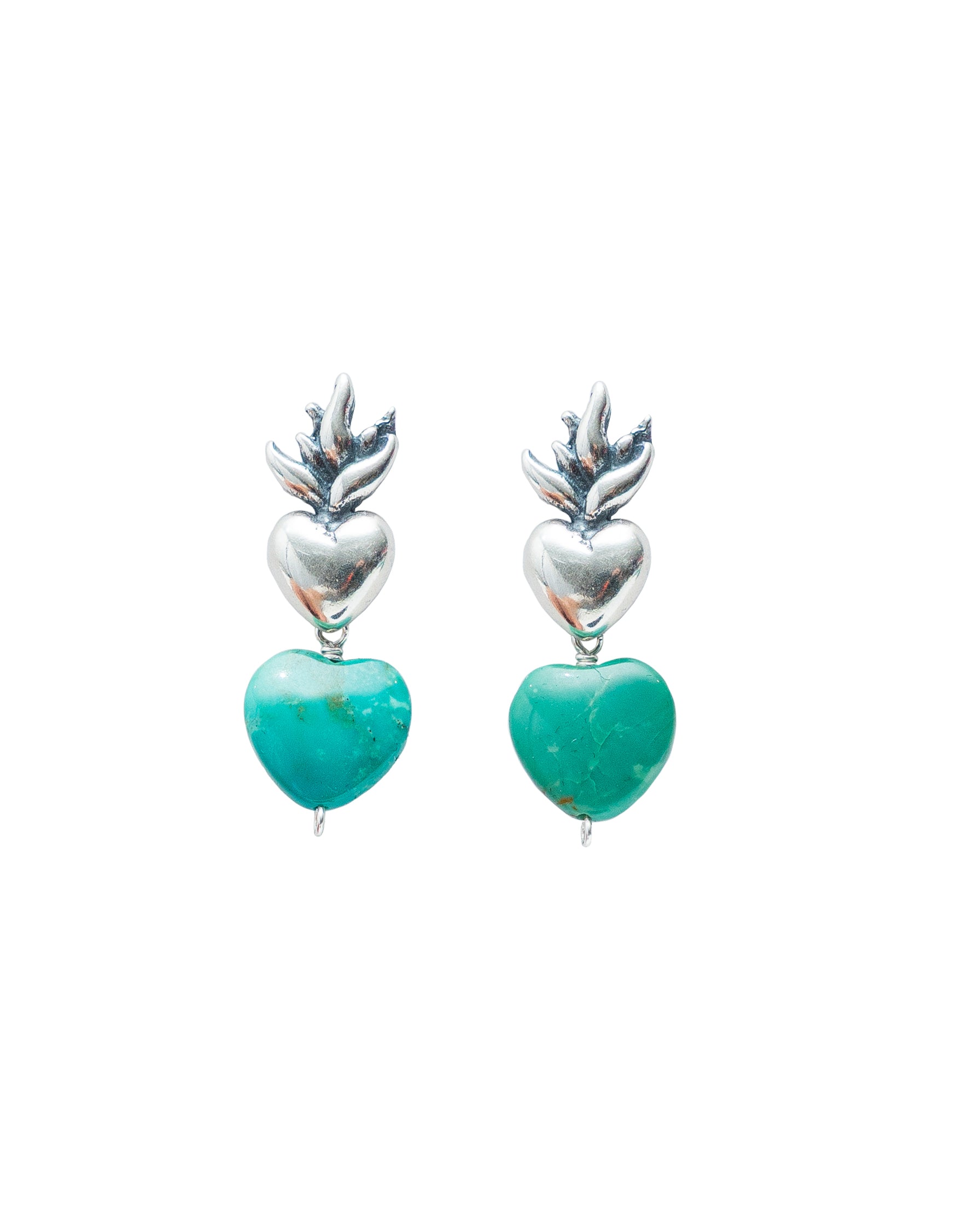 Aretes Dulce Menta, joya de plata .925, con turquesa – Gabriela Sánchez
