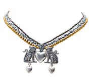 Collar Amores Salvajes, joya de plata .925, con hematita – Gabriela Sánchez (vista 2)