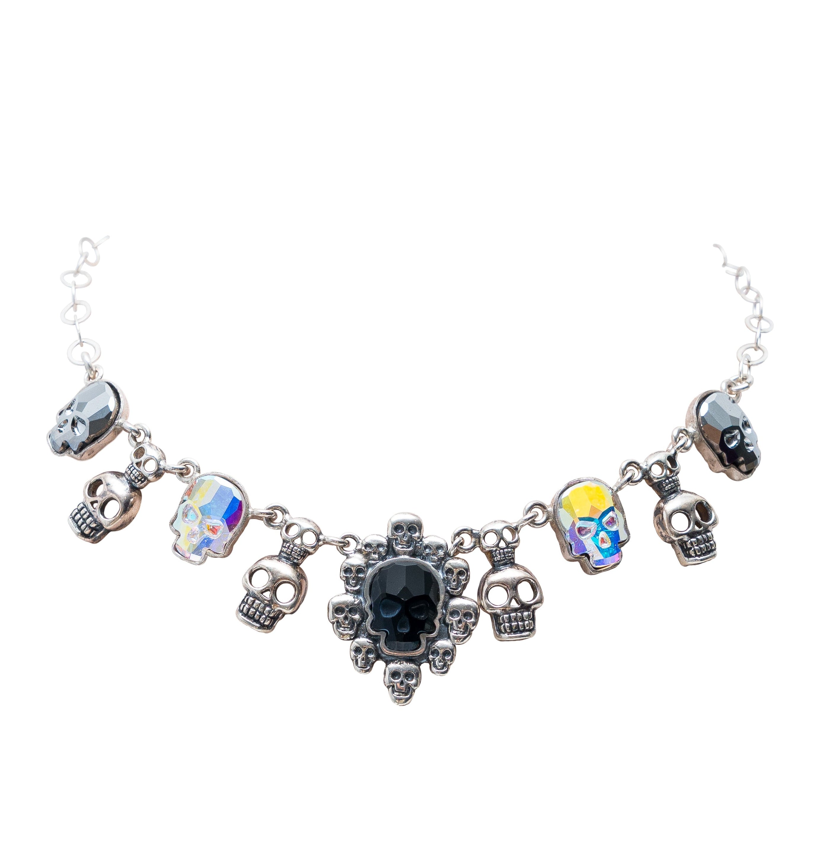 Gargantilla Memoria Suspendida, joya de plata .925, con cristal Swarovski – Gabriela Sánchez (vista 2)