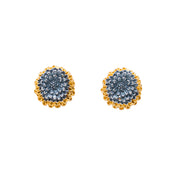 Aretes Cempasúchil Dorado, joya de plata .925 – Gabriela Sánchez