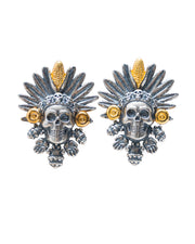Aretes Tlaltecuhtli, joya de plata .925 – Gabriela Sánchez