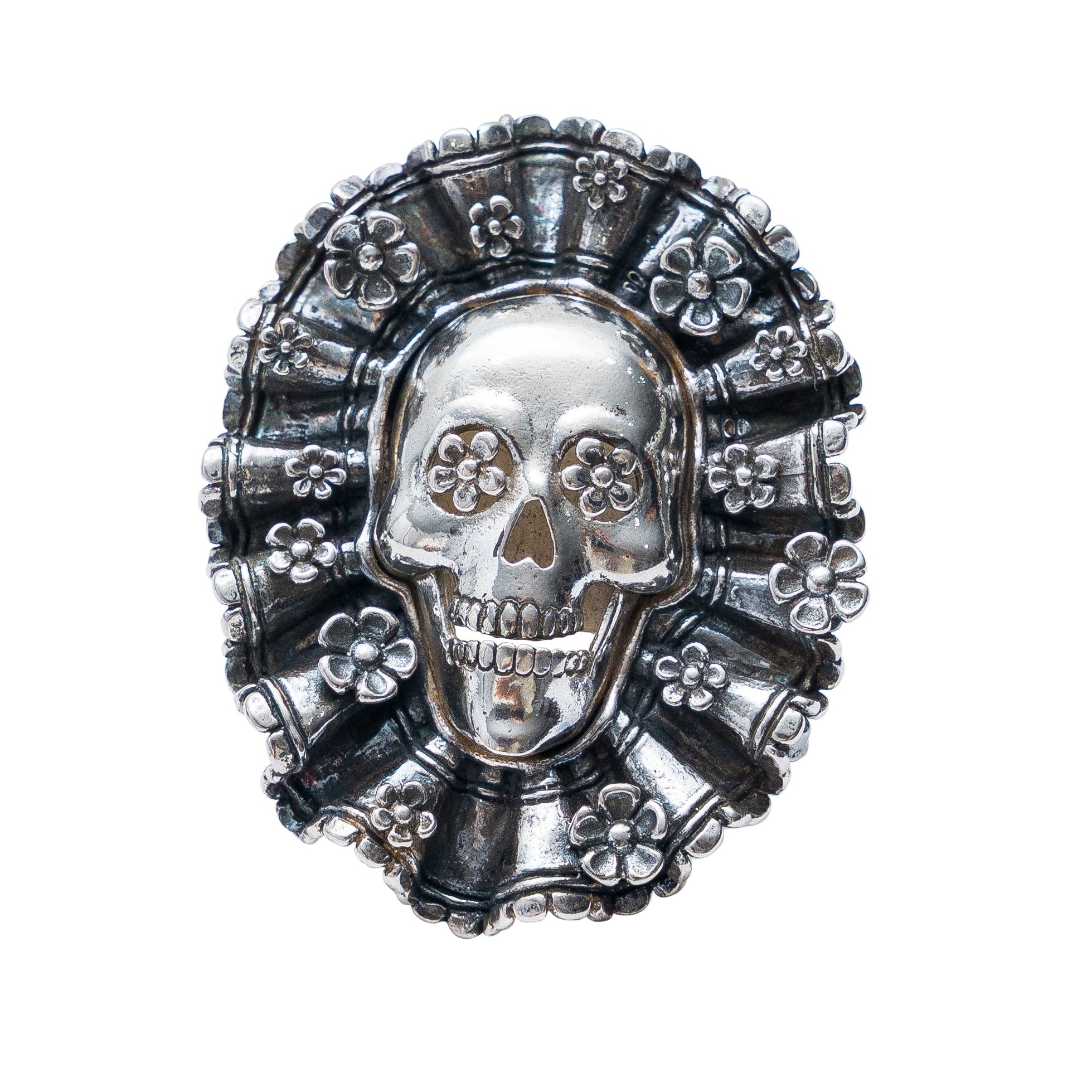 Anillo Calaca Tehuana, joya de plata .925 – Gabriela Sánchez