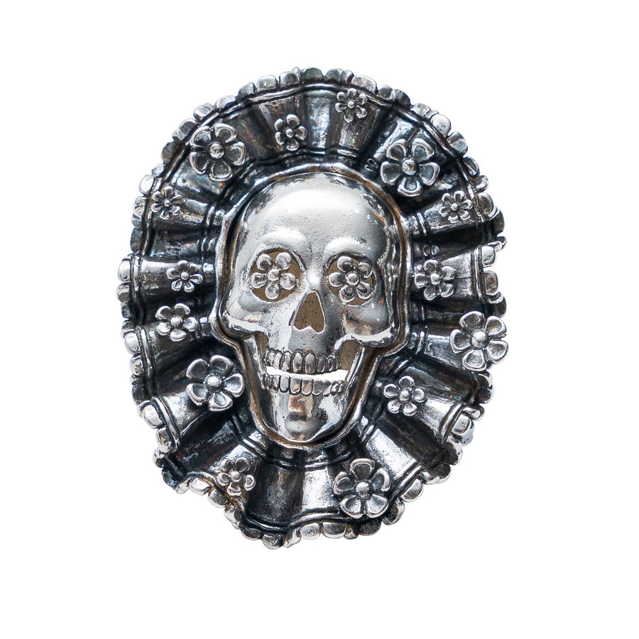 Anillo Calaca Tehuana, joya de plata .925 – Gabriela Sánchez
