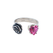 Anillo Rosa Pastel, joya de plata .925, con cristal Swarovski – Gabriela Sánchez