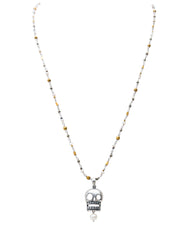 Collar Pintita, joya de plata .925, con hematita y pirita – Gabriela Sánchez (vista 2)