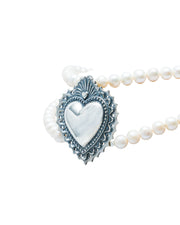 Gargantilla Corazón Heredado, joya de plata .925, con perla – Gabriela Sánchez (vista 3)