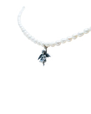 Gargantilla Angelito de la Guarda, joya de plata .925, con perla – Gabriela Sánchez (vista 2)