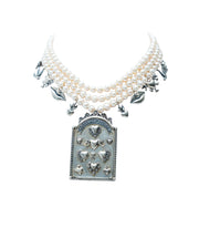 Collar Devoción del Corazón, joya de plata .925, con perla – Gabriela Sánchez