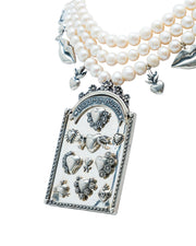 Collar Devoción del Corazón, joya de plata .925, con perla – Gabriela Sánchez (vista 4)
