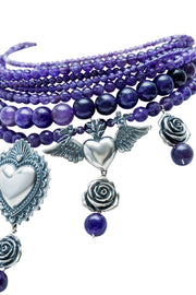 Gargantilla Promesa Violeta, joya de plata .925, con amatista – Gabriela Sánchez (vista 3)