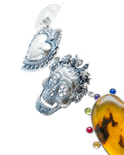 Collar Corazón Gabriela Sánchez, joya de plata .925, con ámbar – Gabriela Sánchez (vista 3)