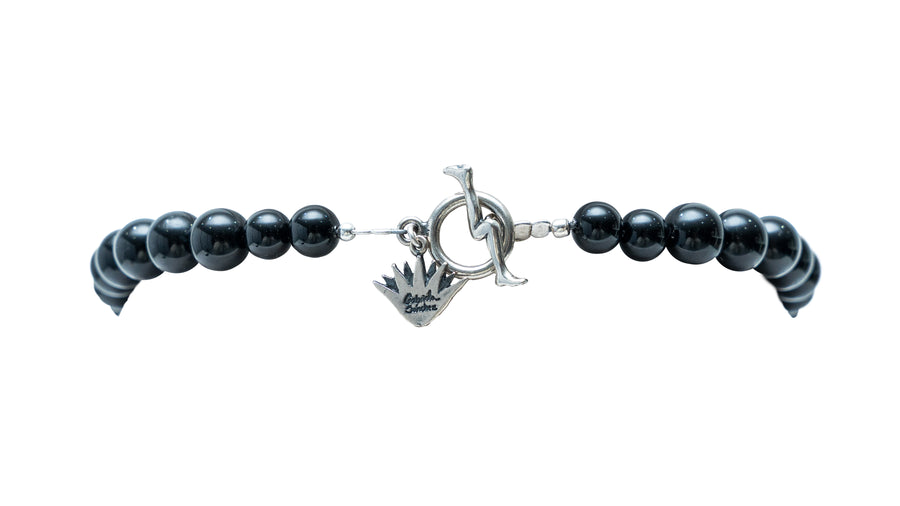 Collar Corazón Agave Corazón, joya de plata .925, con ónix – Gabriela Sánchez (vista 3)