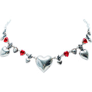 Gargantilla Corazón en Fuego, joya de plata .925, con cristal Swarovski – Gabriela Sánchez