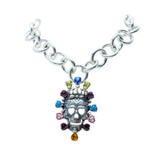Collar Reina Rosa Colorida, joya de plata .925, con cristal Swarovski – Gabriela Sánchez